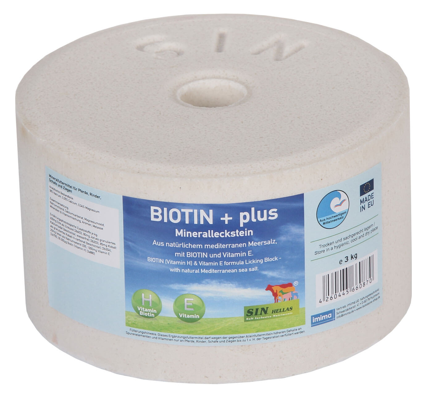 S.I.N. HELLAS Biotin+ plus Mineralleckstein 1 x 3 kg
